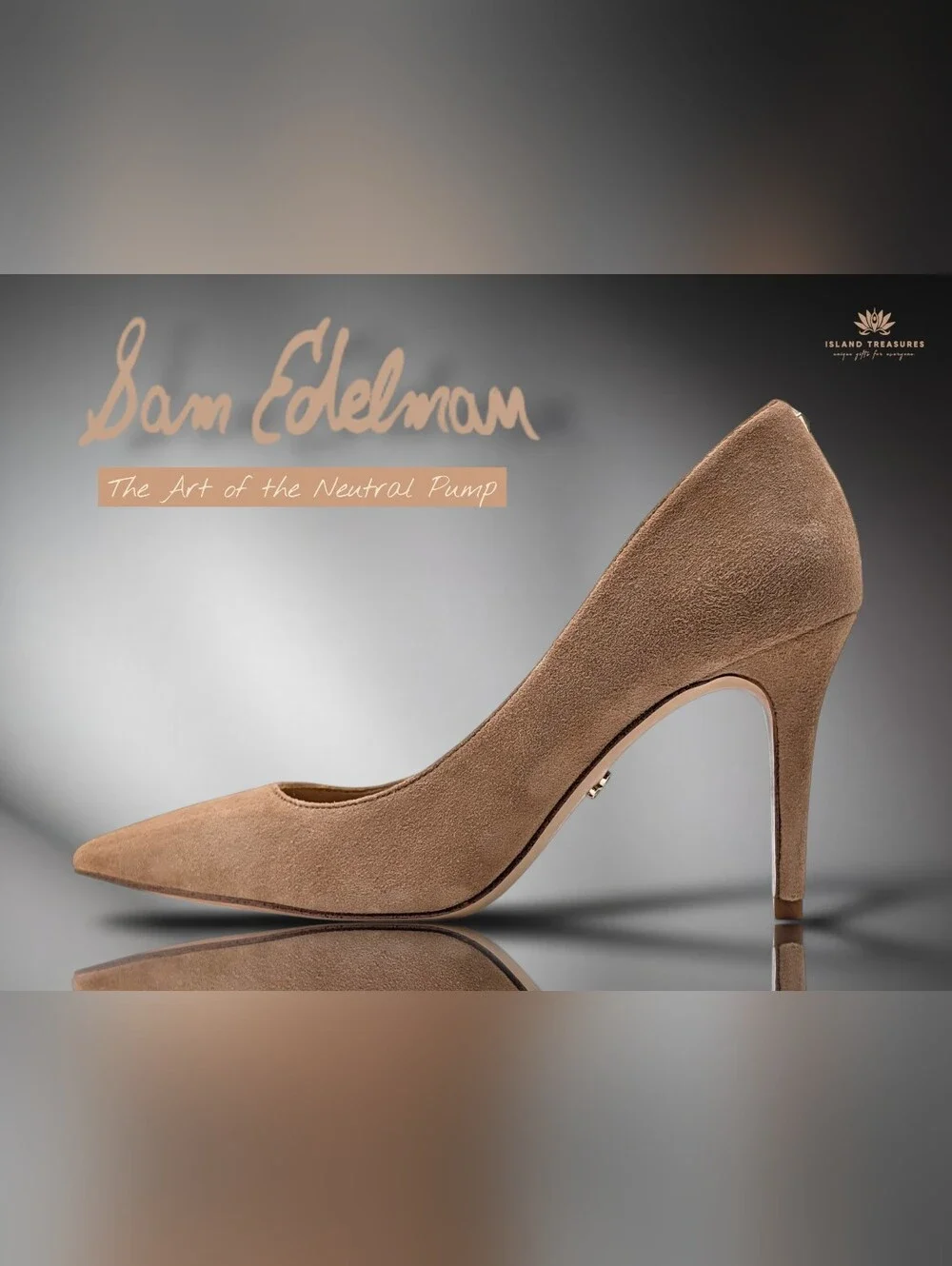 Sam Edelman Margie Sz 6 / EU 36 Suede Pointed Toe Stiletto Pump Warm Taupe Nude